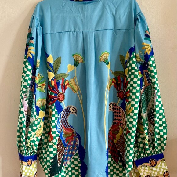 Bohemian Colorful Blouse Brand new Size L - Picture 4 of 8